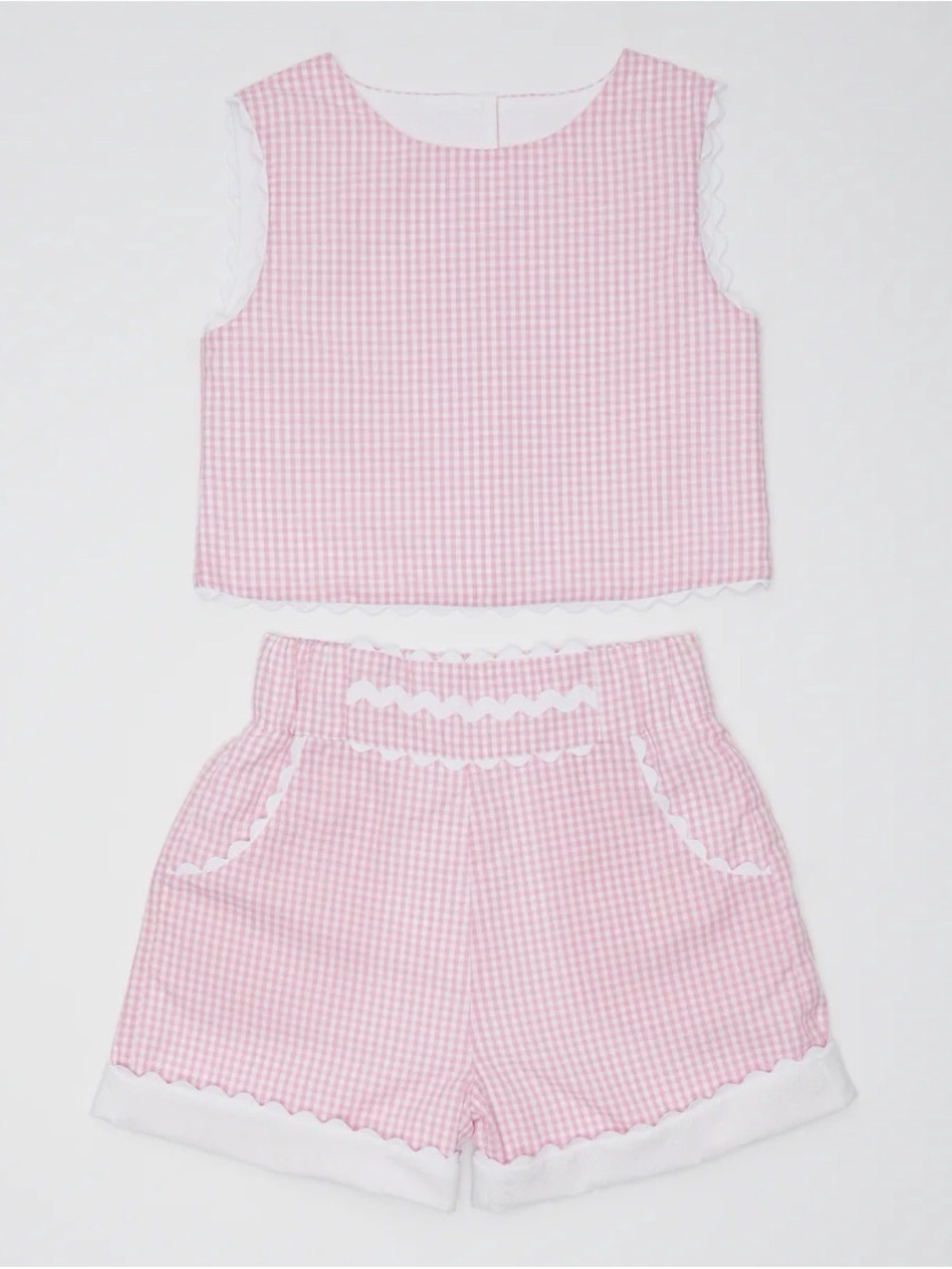 💗 Tessa James -  Audrey Short Set in Pink Gingham - 4Y